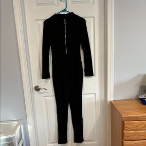 Black Zippered Jumpsuit